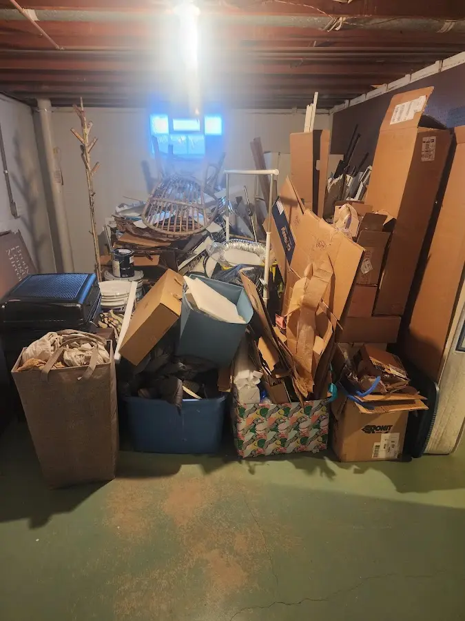 Roll-off dumpster container at job site for Yard Waste Dumpster Rental in Brent